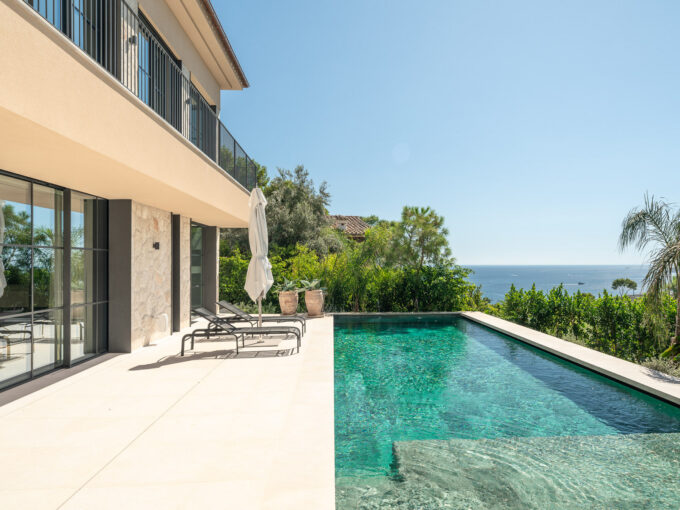 New build villa exterior in Costa d'en Blanes, Mallorca