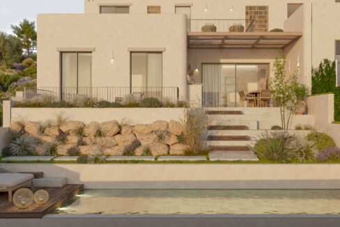 New build townhouse exterior with private pool, Génova, Palma
